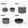 Ensemble de casseroles en aluminium NATUREHIKE - Antiadhésives, portables, pour le camping et les pique-niques
